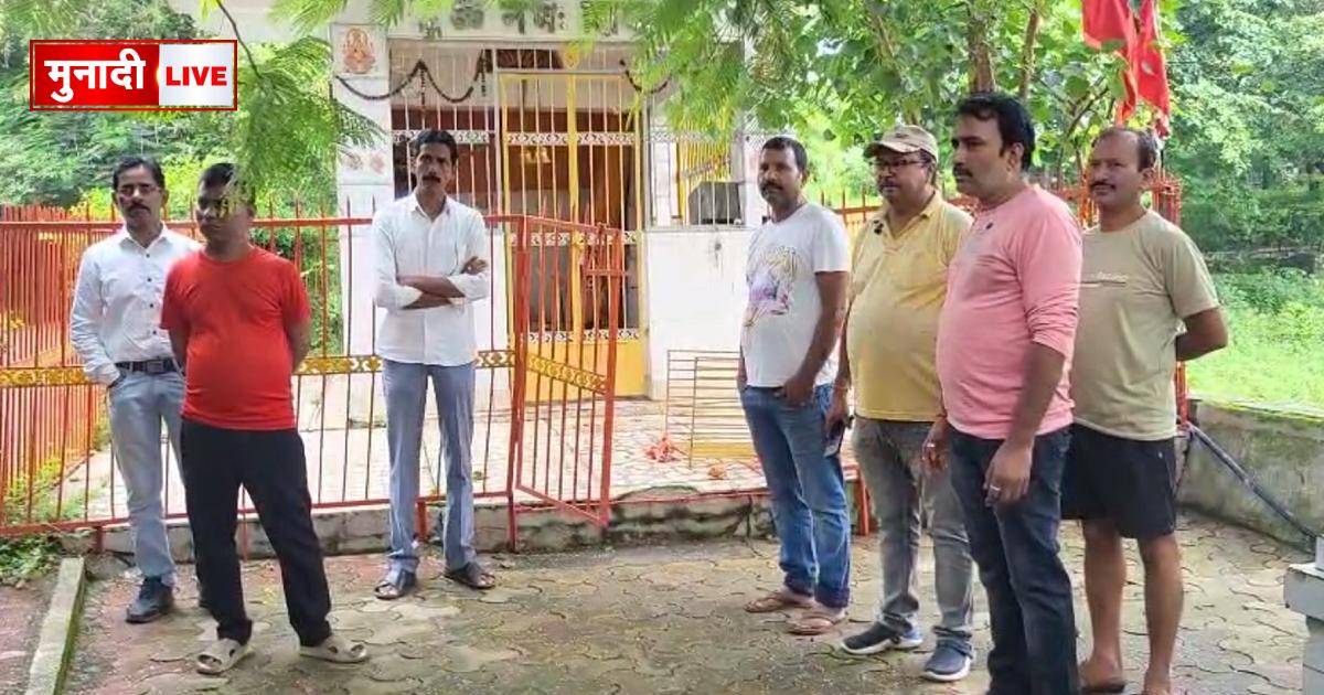 मीठा तालाब मंदिर में बजरंगबली प्रतिमा खंडित