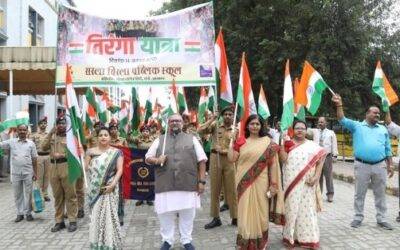 सरला बिरला पब्लिक स्कूल के छात्रों की तिरंगा यात्रा ने बढ़ाया देशभक्ति का उत्साह सरला बिरला पब्लिक स्कूल,