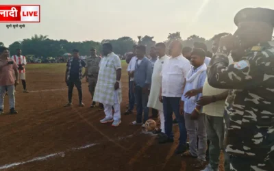 Hemlal Murmu Inaugurates Football Tournament