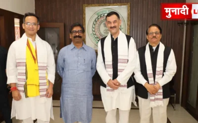 Hemant Soren with assam leaders