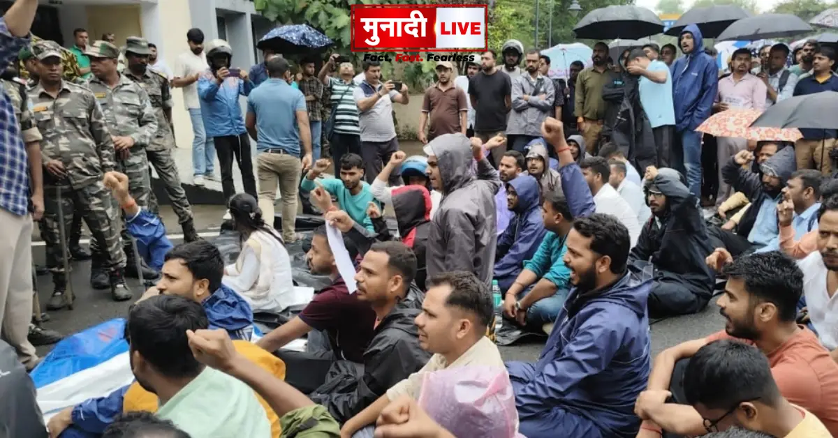 Protest following the cancellation of JSSC-CGL