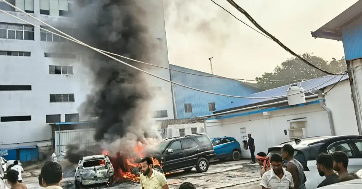 Ranchi Tata Auto Motors Workshop Fire