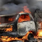 Piska More pickup van fire