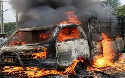 Piska More pickup van fire