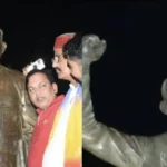 Soot on Ranchi statue