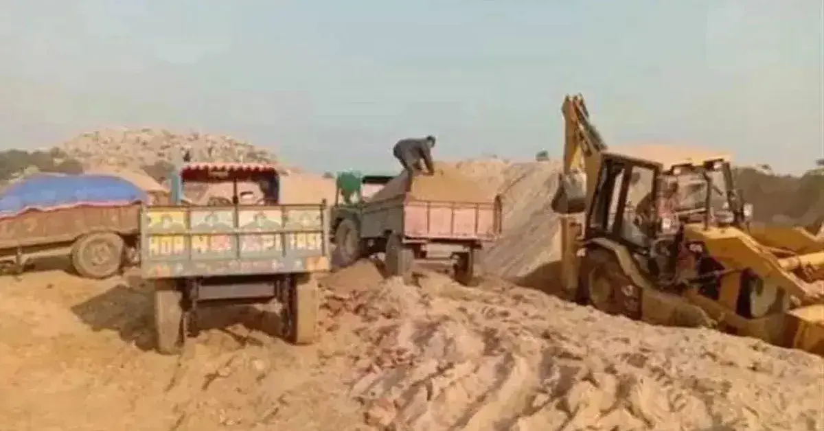 Sand extraction in Jharkhand